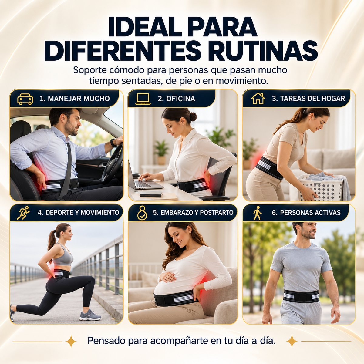 PelviComfort™ | Cinturón de Soporte Lumbar y Pélvico