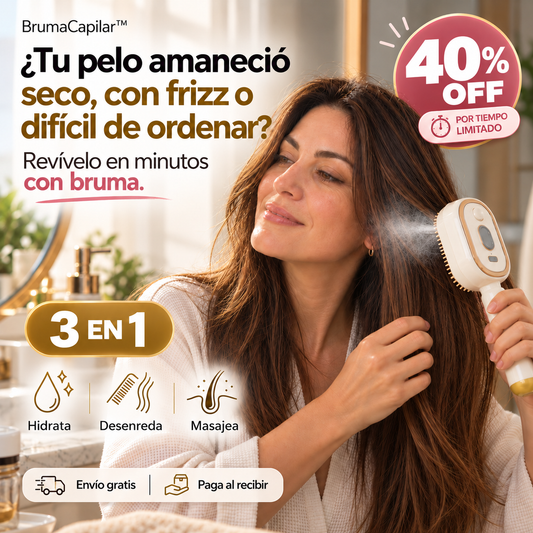 BrumaCapilar™ | Hidrata, Desenreda y Masajea Mientras Te Cepillas